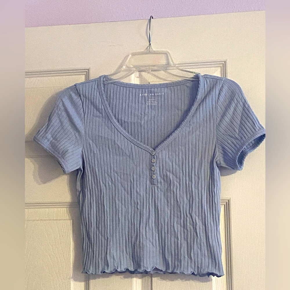 Brand new cute summer crop top!! Baby blue!